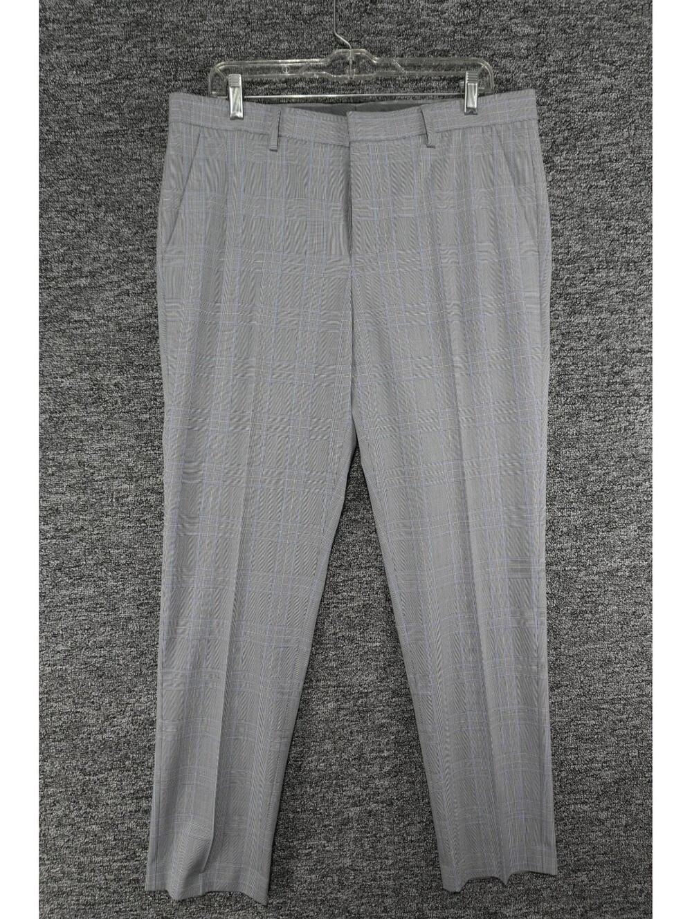 Express Men's Flat Front Straight Leg Gray Corduroy Chino Pants Cotton 36W